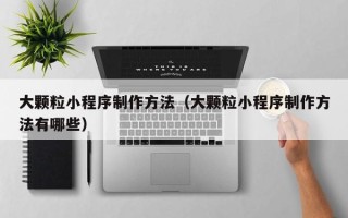 湖南大颗粒小程序制作方法（大颗粒小程序制作方法有哪些）